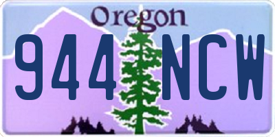 OR license plate 944NCW