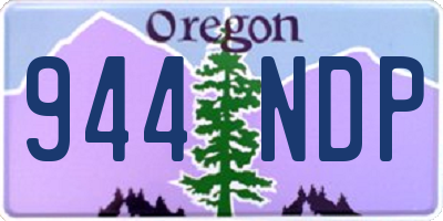 OR license plate 944NDP