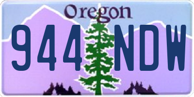 OR license plate 944NDW