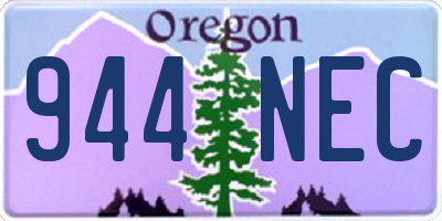 OR license plate 944NEC
