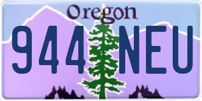 OR license plate 944NEU