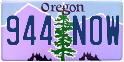 OR license plate 944NOW