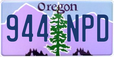 OR license plate 944NPD