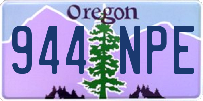OR license plate 944NPE