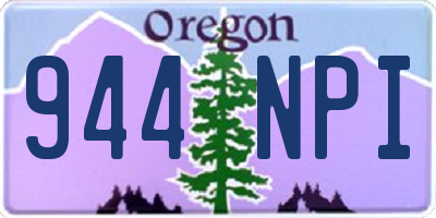 OR license plate 944NPI
