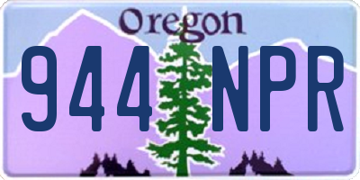 OR license plate 944NPR