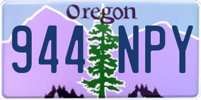 OR license plate 944NPY