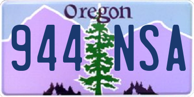 OR license plate 944NSA