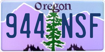 OR license plate 944NSF