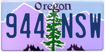 OR license plate 944NSW