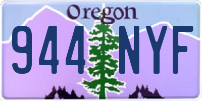 OR license plate 944NYF