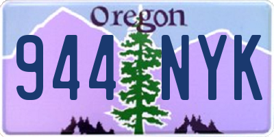 OR license plate 944NYK