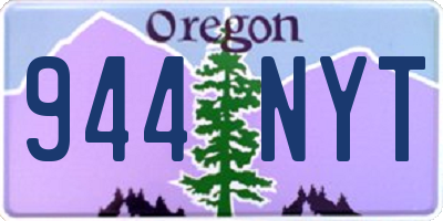 OR license plate 944NYT