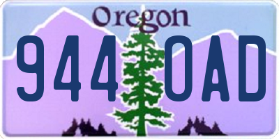 OR license plate 944OAD