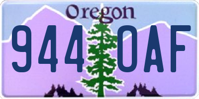 OR license plate 944OAF