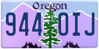 OR license plate 944OIJ