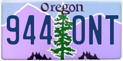 OR license plate 944ONT