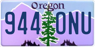OR license plate 944ONU
