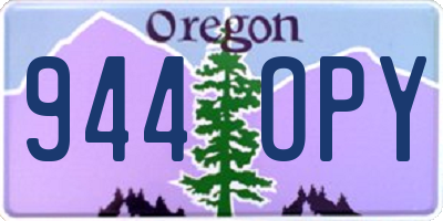 OR license plate 944OPY