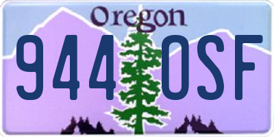 OR license plate 944OSF