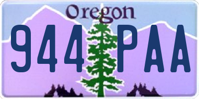 OR license plate 944PAA