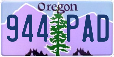 OR license plate 944PAD