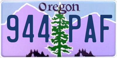 OR license plate 944PAF