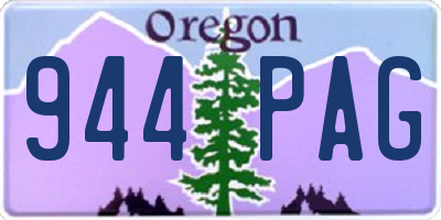 OR license plate 944PAG