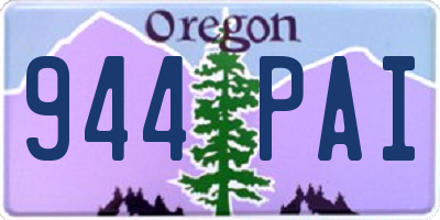 OR license plate 944PAI