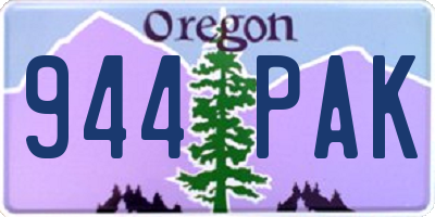 OR license plate 944PAK