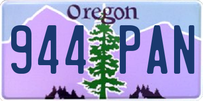 OR license plate 944PAN