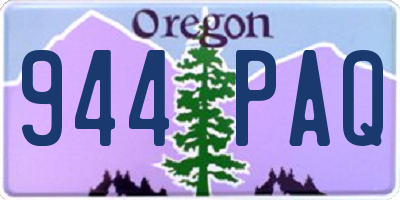 OR license plate 944PAQ