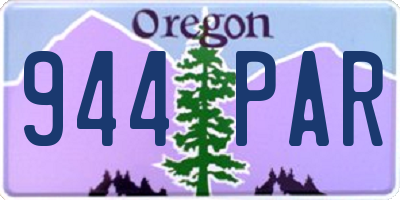 OR license plate 944PAR