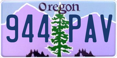OR license plate 944PAV