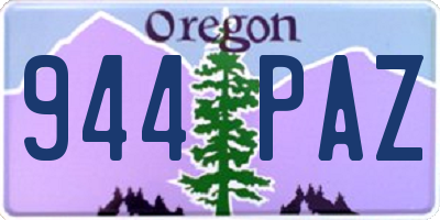 OR license plate 944PAZ