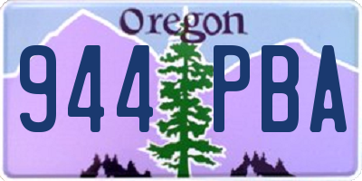 OR license plate 944PBA