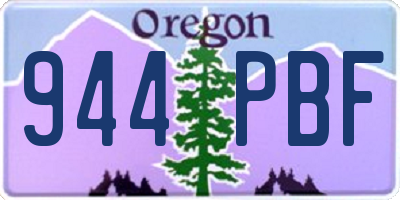OR license plate 944PBF