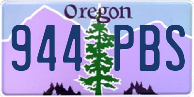 OR license plate 944PBS