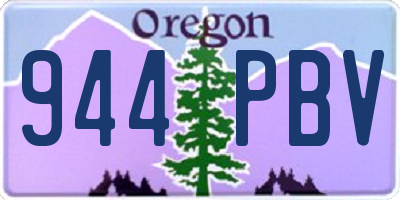OR license plate 944PBV
