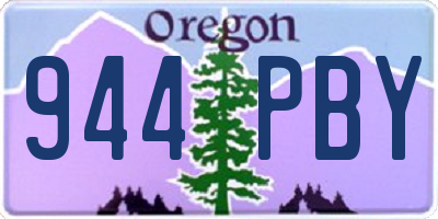 OR license plate 944PBY