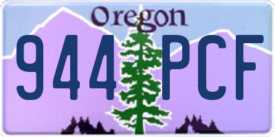OR license plate 944PCF
