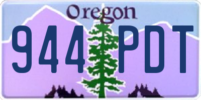 OR license plate 944PDT