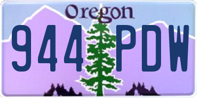 OR license plate 944PDW
