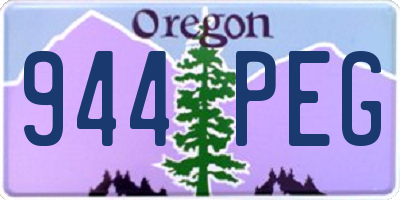 OR license plate 944PEG