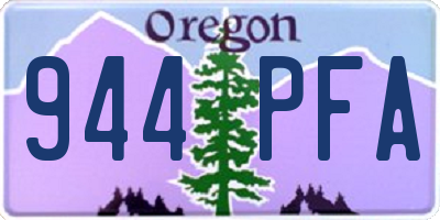 OR license plate 944PFA