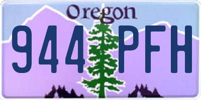 OR license plate 944PFH