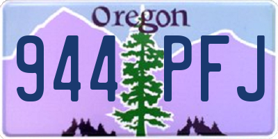 OR license plate 944PFJ