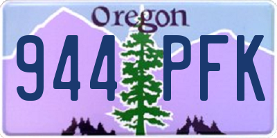 OR license plate 944PFK