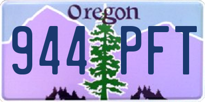 OR license plate 944PFT