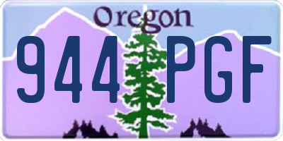 OR license plate 944PGF